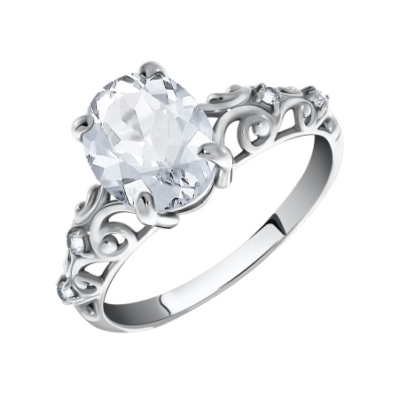 Купить оптом кольцо из серебра с фианитами 1340200122 от Krasnoe