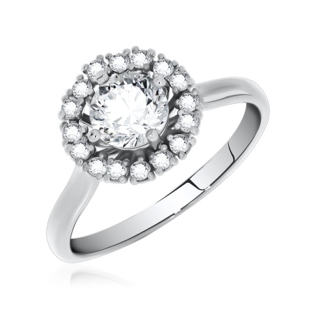 Купить оптом кольцо из серебра с фианитами 1340200211 от Krasnoe