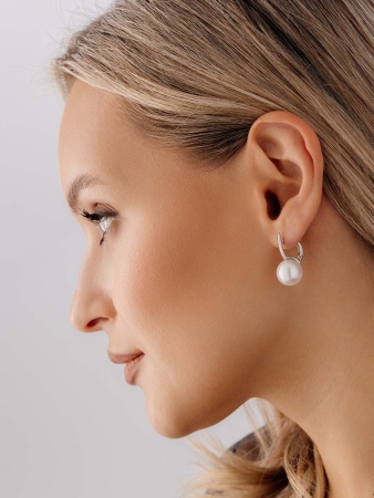 Купить оптом серьги из серебра с жемчугами 2340241557-1 от Krasnoe