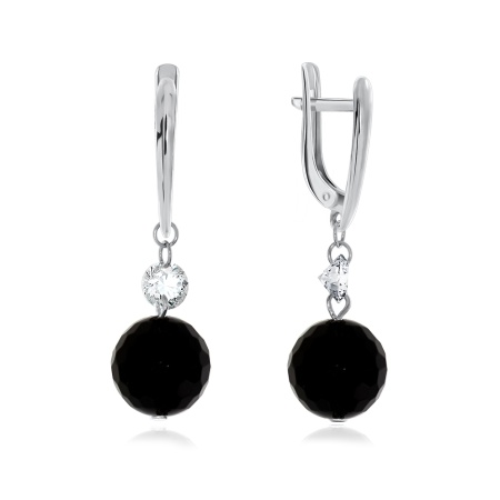 Купить оптом серьги из серебра с агатами и фианитами 2340390625-20 от Krasnoe