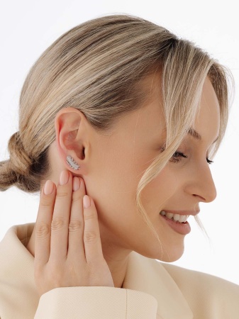 Купить оптом серьги из серебра без вставок 2340405413 от Krasnoe