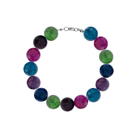 Купить оптом браслет из серебра с агатами 4340396119-17-2 от Krasnoe