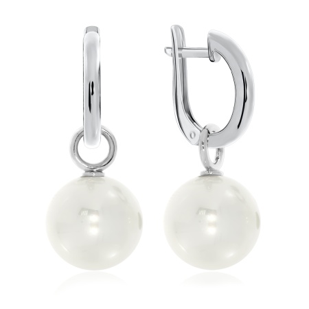 Купить оптом серьги из серебра с жемчугами 2340241416 от Krasnoe