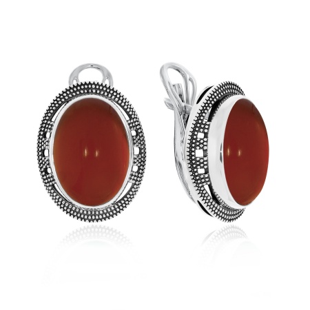 Купить оптом серьги из серебра с агатами 2310390981-31 от Krasnoe