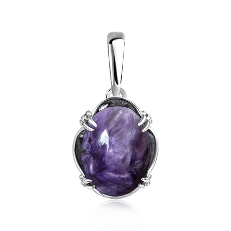 Купить оптом подвеска из серебра с чароитом 3340461997 от Krasnoe