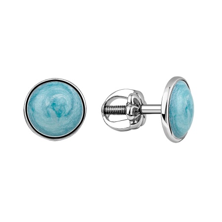 Купить оптом пусеты из серебра с эмалью 2367405651-71 от Krasnoe