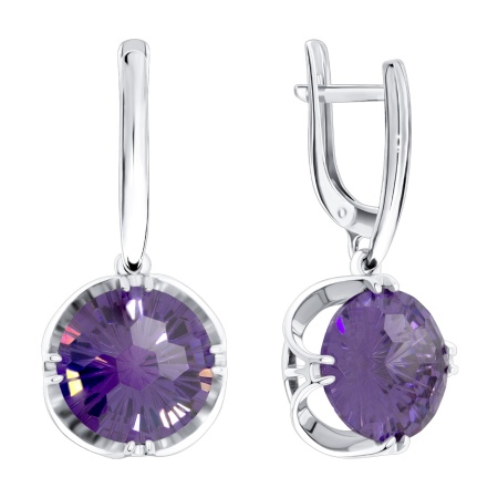 Купить оптом серьги из серебра с фианитами 2340201708-92 от Krasnoe