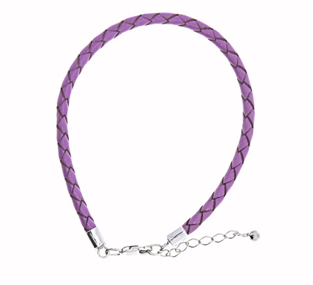 Купить оптом браслет из серебра с шнур кожаныйом 4340404110-18 от Krasnoe