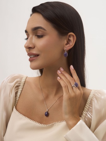 Купить оптом подвеска из серебра с чароитом 3340461944 от Krasnoe