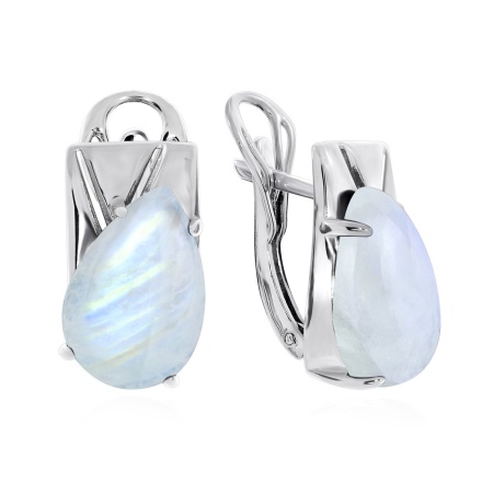 Купить оптом серьги из серебра с лунным камнем 2340932367 от Krasnoe