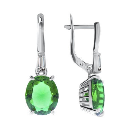 Купить оптом серьги из серебра с кварцем и фианитами 2340180220-6 от Krasnoe