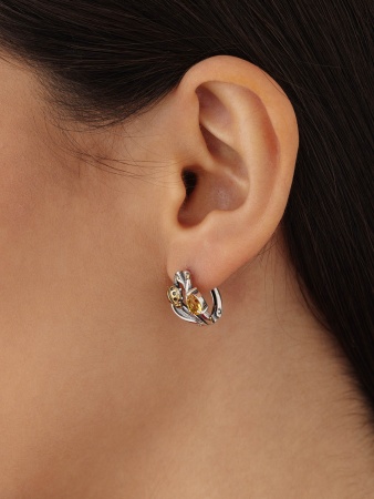 Купить оптом серьги из серебра с ситаллами 2317С32128-51 от Krasnoe