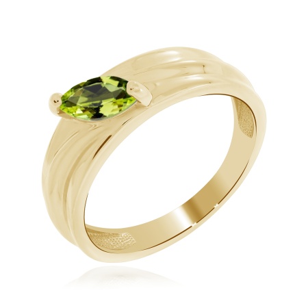 Купить оптом кольцо из серебра с хризолитом 1320131673 от Krasnoe