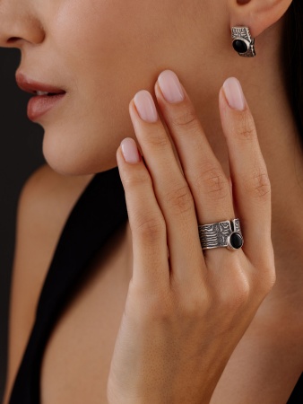 Купить оптом серьги из серебра с агатами 2310392391-20 от Krasnoe