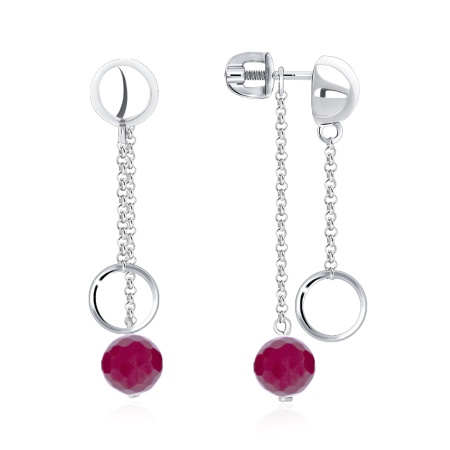 Купить оптом пусеты из серебра с агатом 2340395198-1-16-37 от Krasnoe