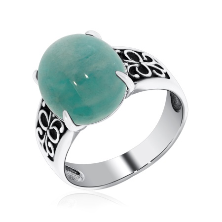 Купить оптом кольцо из серебра с амазонитом 1310370993 от Krasnoe