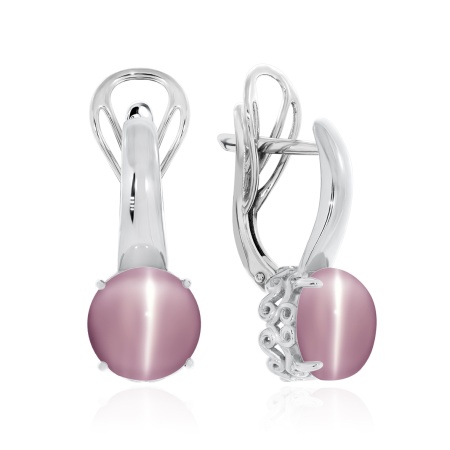 Купить оптом серьги из серебра с кошачий глазами 2340261263-30 от Krasnoe