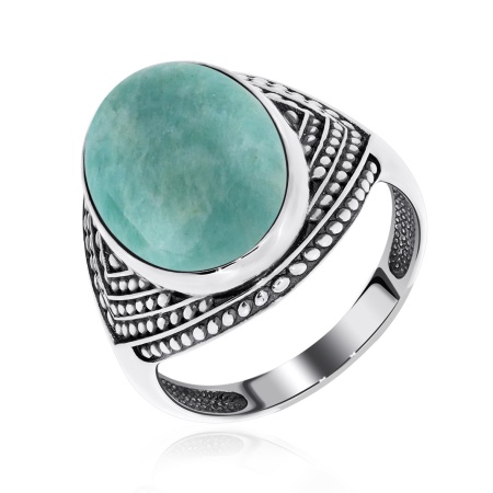 Купить оптом кольцо из серебра с амазонитом 1310390969-77 от Krasnoe
