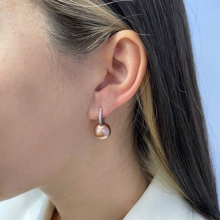 Купить оптом серьги из серебра с жемчугами 2340244318-43 от Krasnoe