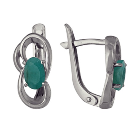 Купить оптом серьги из серебра с бериллами 3017012982 от Krasnoe