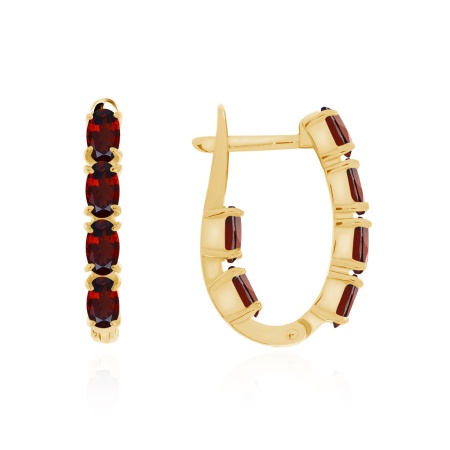 Купить оптом серьги из серебра с гранатами 2320151164 от Krasnoe