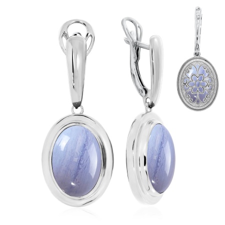 Купить оптом серьги из серебра с агатами 2340390978-84 от Krasnoe