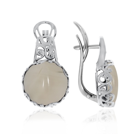 Купить оптом серьги из серебра с агатами 2310390934-21 от Krasnoe