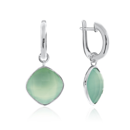 Купить оптом серьги из серебра с халцедонами 2340602893-69 от Krasnoe