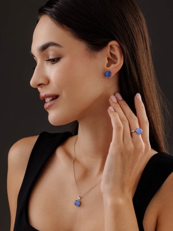 Купить оптом подвеска из серебра с кошачий глазом 3340265946-70 от Krasnoe