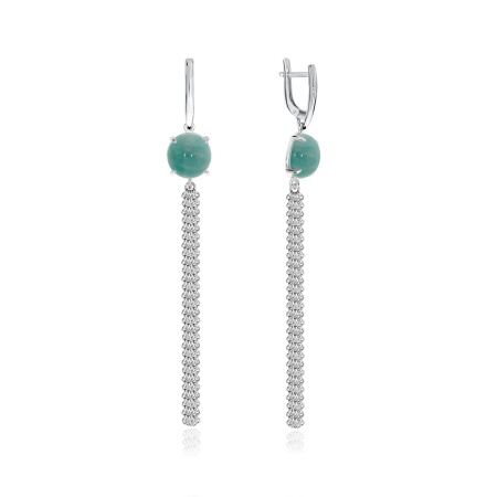Купить оптом серьги из серебра с амазонитами 2340372304 от Krasnoe