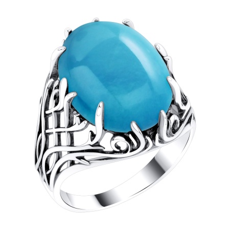 Купить оптом кольцо из серебра с бирюзой 1310315783 от Krasnoe