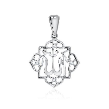 Купить оптом подвеска из серебра с фианитами 3340200357 от Krasnoe