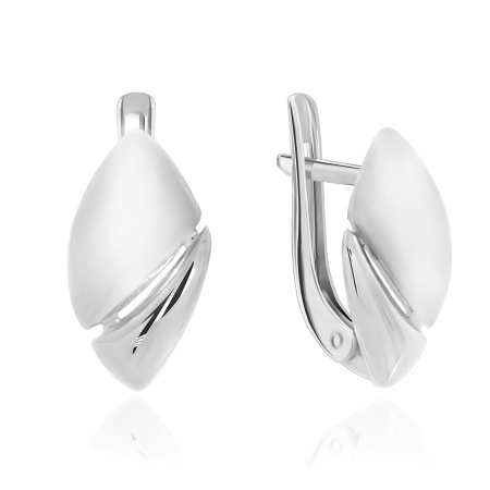 Купить оптом серьги из серебра без вставок 2340400900 от Krasnoe