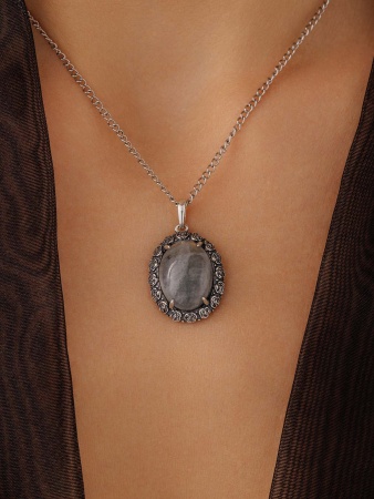 Купить оптом подвеска из серебра с лабрадоритом 3310Л05173 от Krasnoe