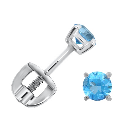 Купить оптом пусеты из серебра с топазами, топазами и топазами П340070035-73 от Krasnoe