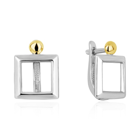 Купить оптом серьги из серебра без вставок 2350405854 от Krasnoe