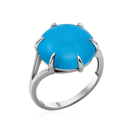 Купить оптом кольцо из серебра с бирюзой 1340Б26490 от Krasnoe