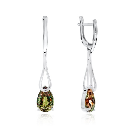 Купить оптом серьги из серебра с кристалл ювелирныйами 2340290735-98 от Krasnoe