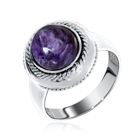 Купить оптом кольцо из серебра с чароитом 1310460933 от Krasnoe