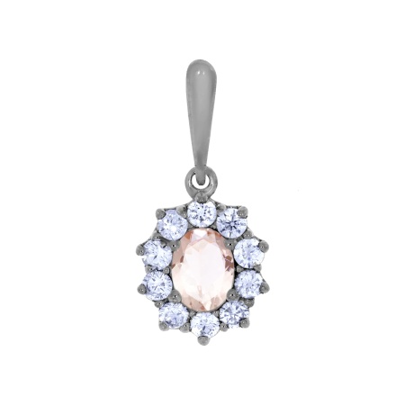 Купить оптом подвеска из серебра с кристалл ювелирныйом и фианитами 3340293604-35 от Krasnoe