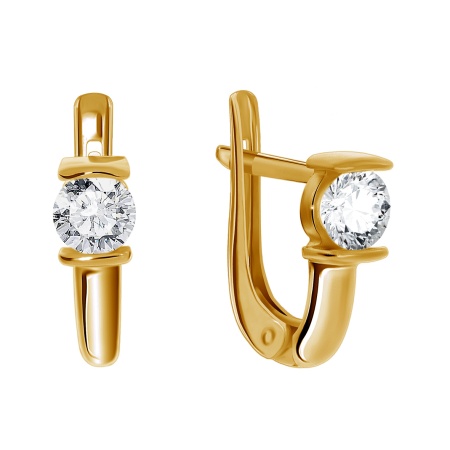 Купить оптом серьги из серебра с фианитами 2320200195 от Krasnoe