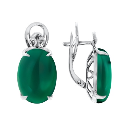 Купить оптом серьги из серебра с агатами 2340390112-60 от Krasnoe