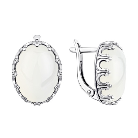 Купить оптом серьги из серебра с лунным камнем 2340935096 от Krasnoe