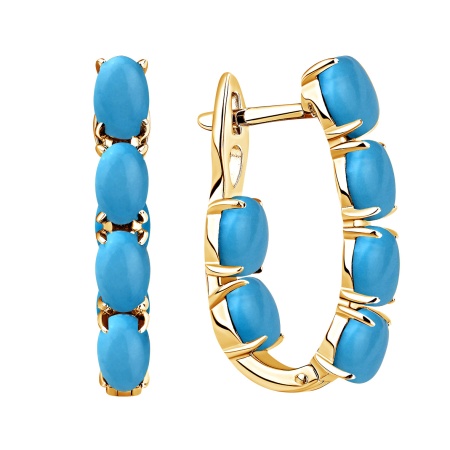 Купить оптом серьги из серебра с бирюзой 2320275186 от Krasnoe