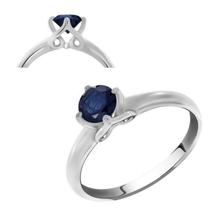Купить оптом кольцо из серебра с сапфиром 1340030135 от Krasnoe