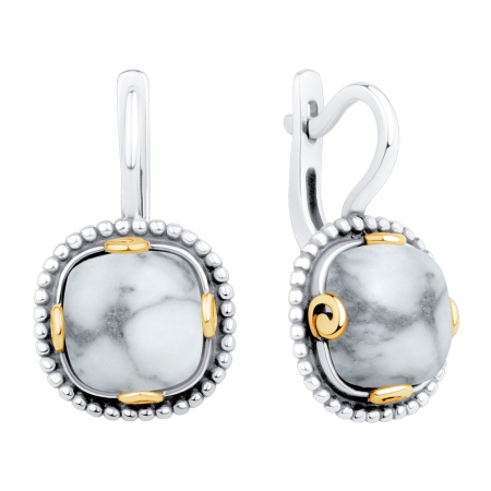 Купить оптом серьги из серебра с кахолонгами 2317К05801 от Krasnoe