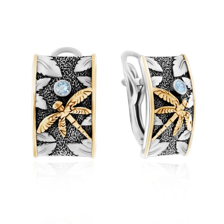 Купить оптом серьги из серебра с фианитами 2310201766-70 от Krasnoe