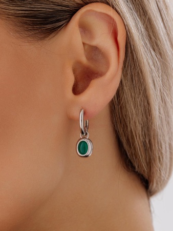 Купить оптом серьги из серебра с агатами 2340390365-60 от Krasnoe