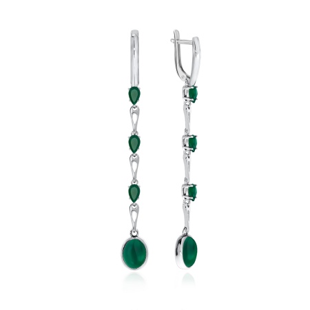 Купить оптом серьги из серебра с агатами 2340391513-60 от Krasnoe