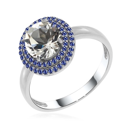 Купить оптом кольцо из серебра с хрусталём и ситаллами 1340521561л-82 от Krasnoe